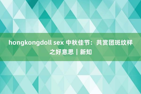 hongkongdoll sex 中秋佳节：共赏团斑纹样之好意思｜新知