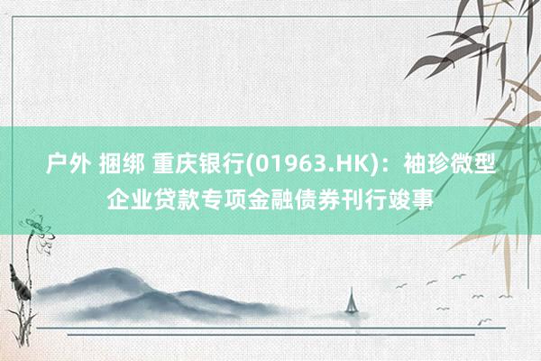 户外 捆绑 重庆银行(01963.HK)：袖珍微型企业贷款专项金融债券刊行竣事