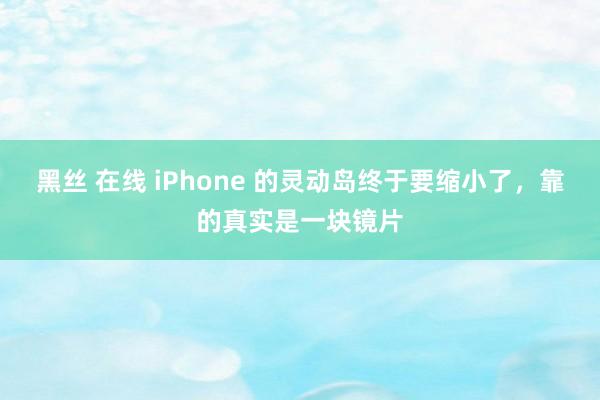 黑丝 在线 iPhone 的灵动岛终于要缩小了，靠的真实是一块镜片