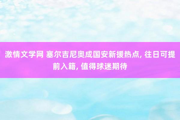 激情文学网 塞尔吉尼奥成国安新援热点， 往日可提前入籍， 值得球迷期待