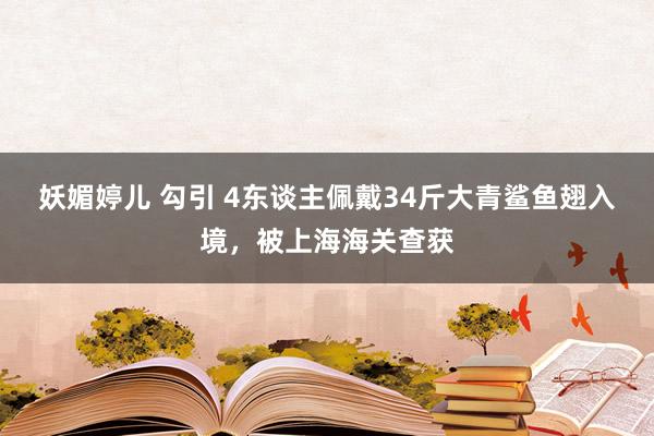 妖媚婷儿 勾引 4东谈主佩戴34斤大青鲨鱼翅入境，被上海海关查获