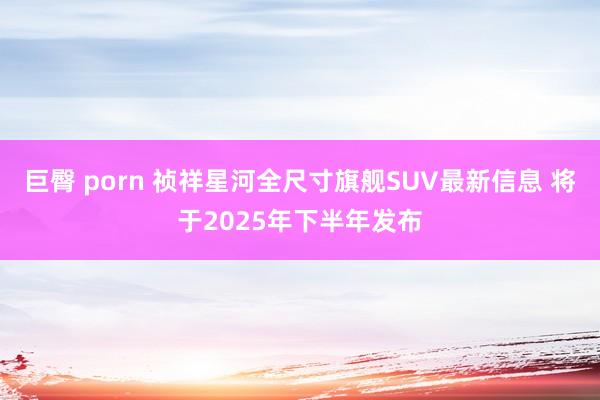 巨臀 porn 祯祥星河全尺寸旗舰SUV最新信息 将于2025年下半年发布