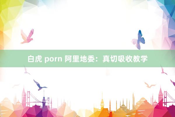 白虎 porn 阿里地委：真切吸收教学