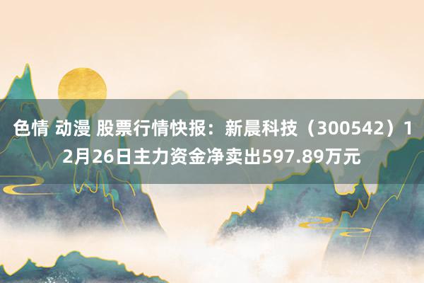 色情 动漫 股票行情快报：新晨科技（300542）12月26日主力资金净卖出597.89万元