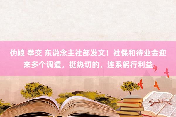 伪娘 拳交 东说念主社部发文！社保和待业金迎来多个调遣，挺热切的，连系躬行利益